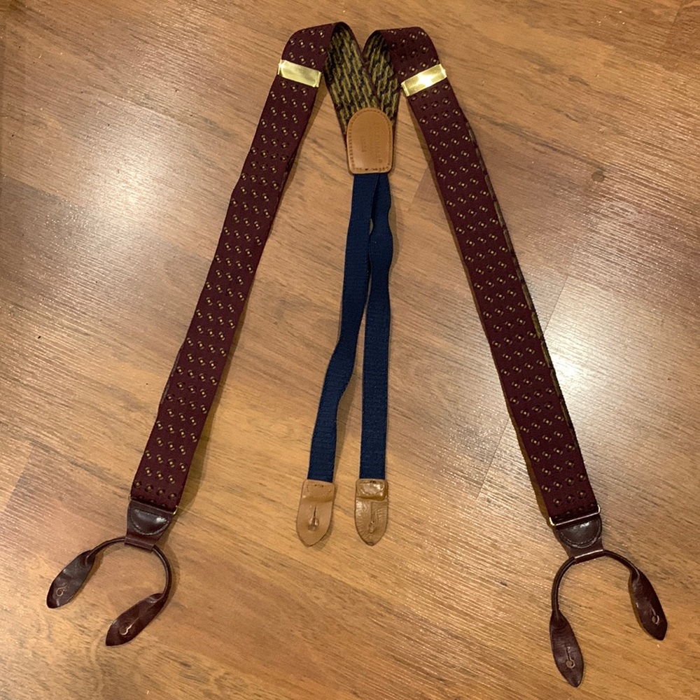 Cole Haan red and blue braces (suspenders)